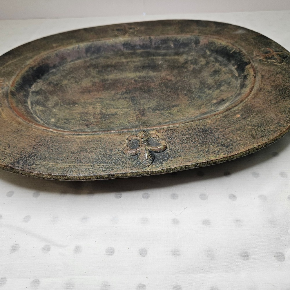 Fleur de Lis Design Decorative Tray - Picture 2 of 5